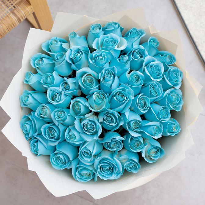 Birthday 50 Tiffany Blue Roses