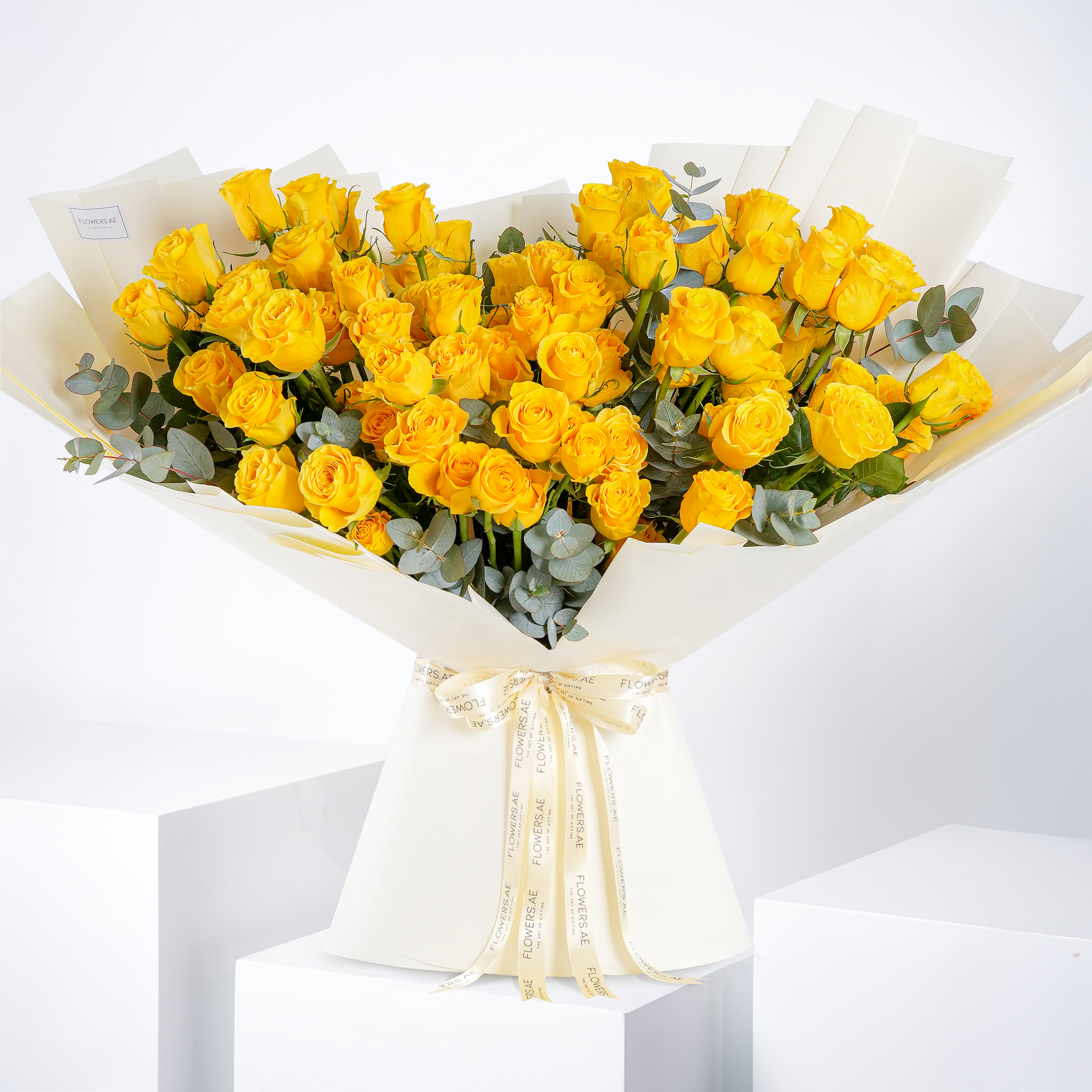 99 Yellow Roses 100 Yellow Roses | Free Same-Day Delivery to all Emirates - Flowers.ae