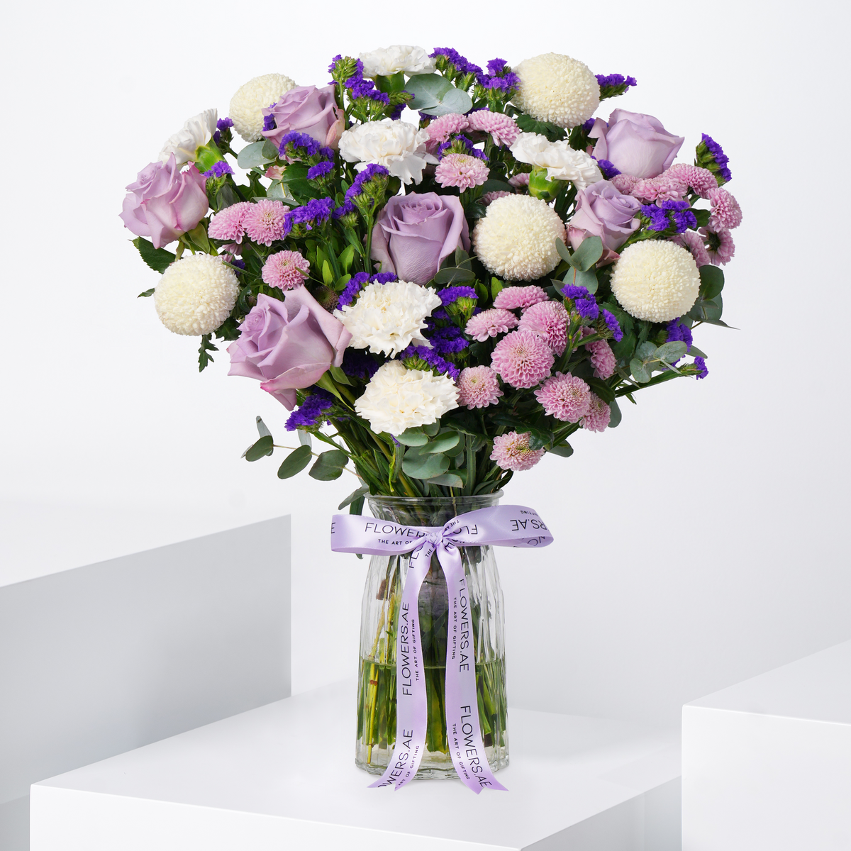 Purple Elegance Glass Vase