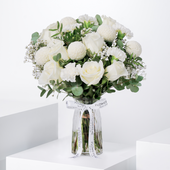 White Elegance Glass Vase