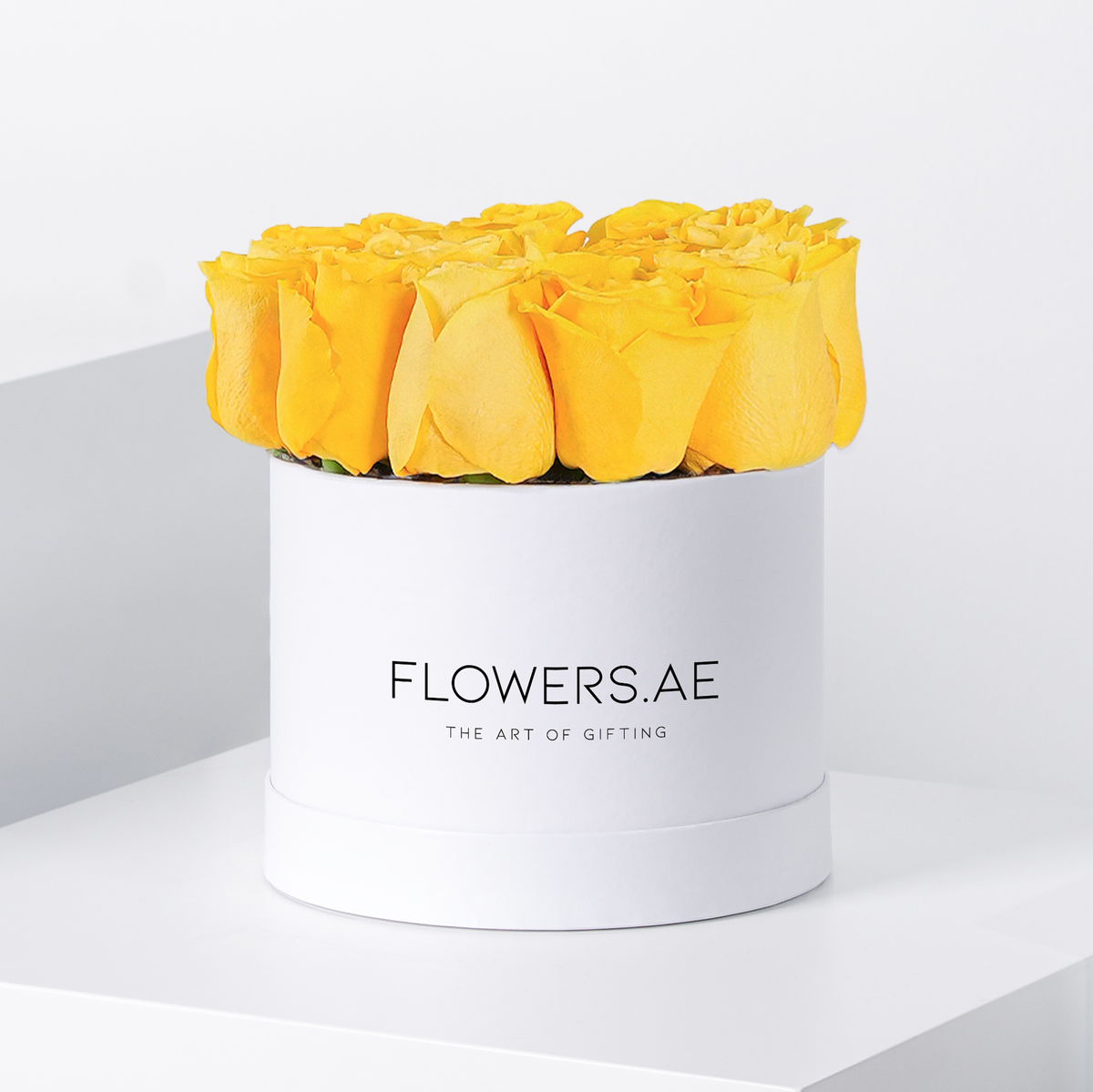 Petite Yellow Roses Hatbox
