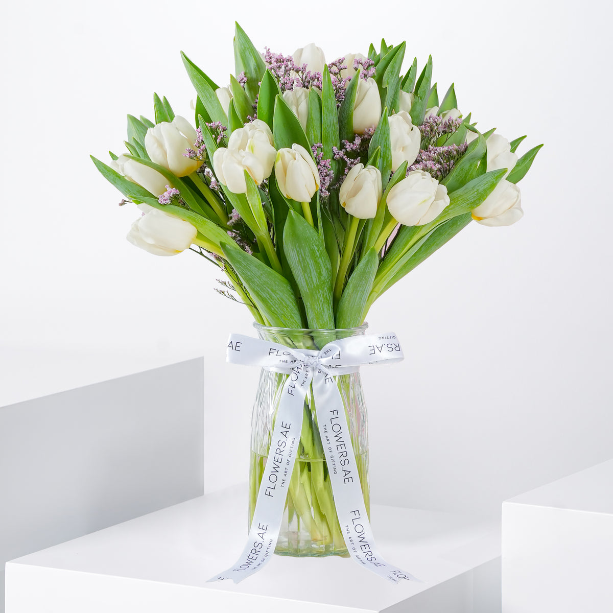 Luxury White Tulips Vase