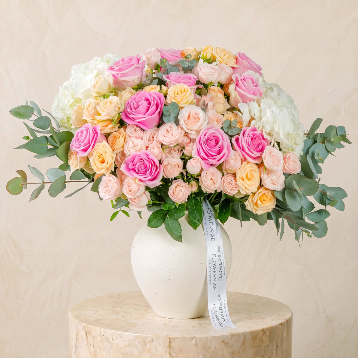 Florence White Vase