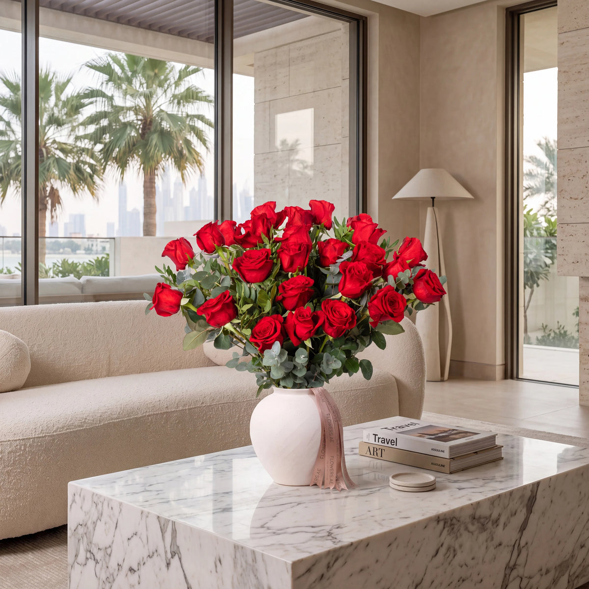 25 Red Roses Vase