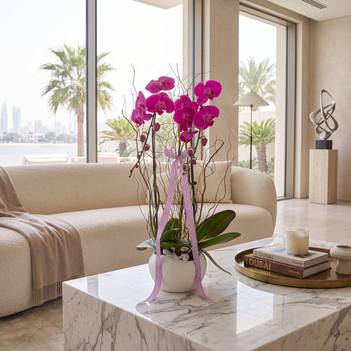 2 Purple Orchids