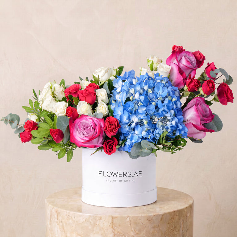 Petite Blue Florence Hatbox