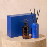Geranium Sage Reed Diffuser – An elegant reed diffuser featuring sustainable fiber sticks, housed in a refined porcelai…