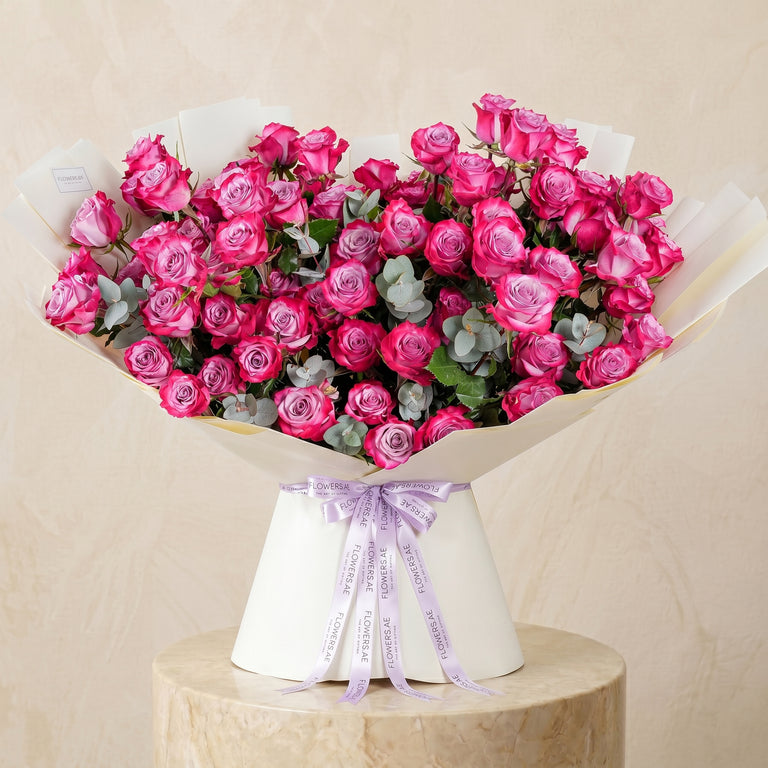 100 Purple Roses