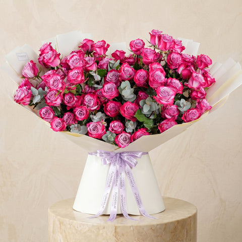 100 Purple Roses