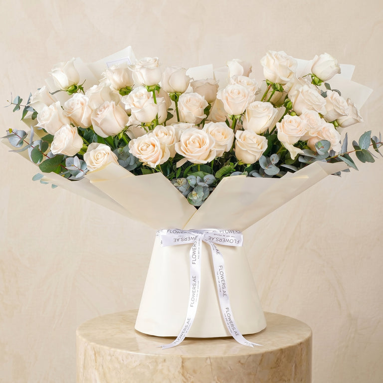 50 White Roses