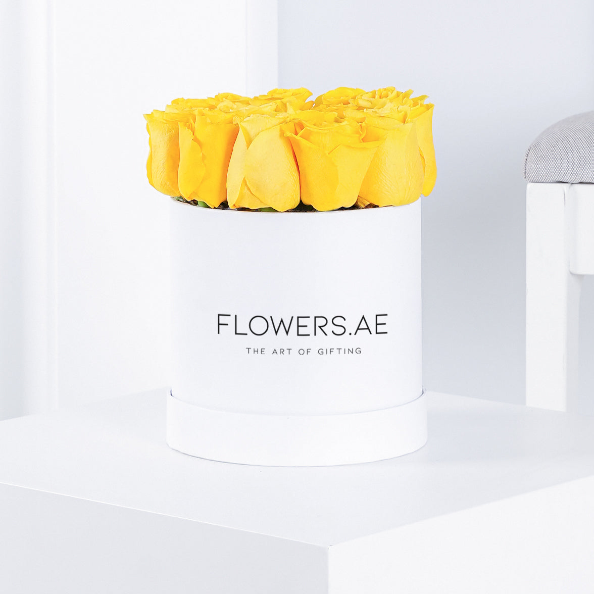 Petite Yellow Roses  Hatbox