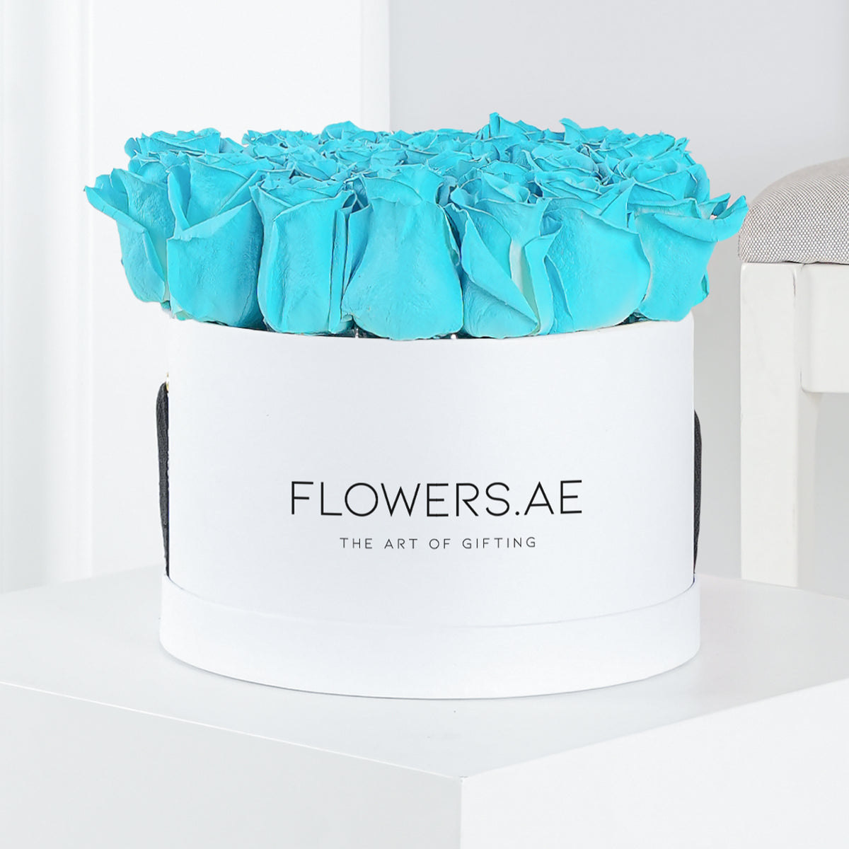 Tiffany Blue Roses - Hatbox