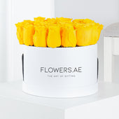 Yellow Roses - Hatbox