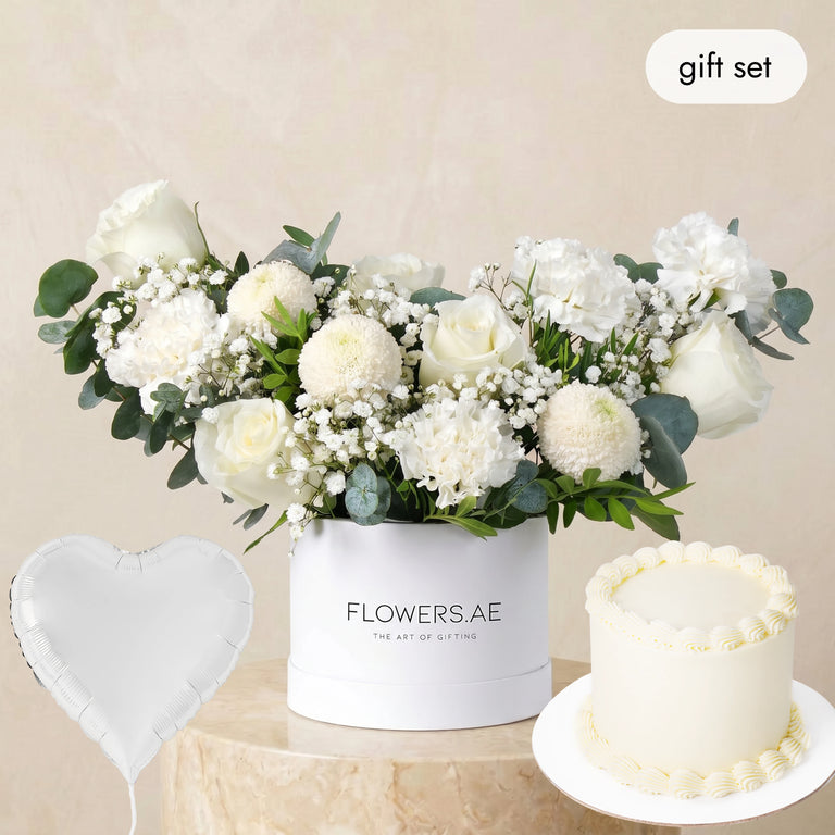 Birthday Petite Ivory Hatbox (Cake Gift Set)