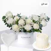 Birthday Petite Ivory Hatbox (Cake Gift Set)