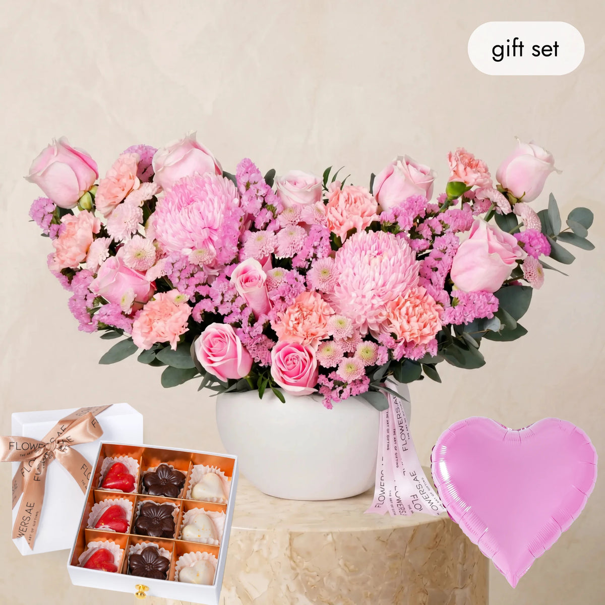 Pink Delight Vase (Welcome Back Gift Set)