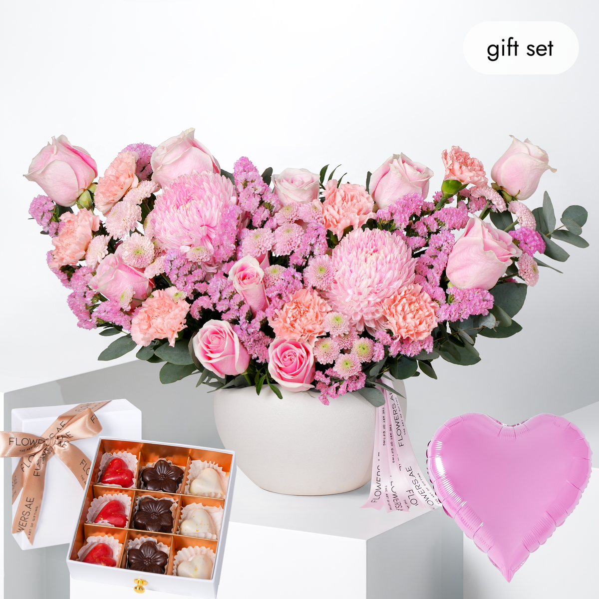 Pink Delight Vase (Welcome Back Gift Set)