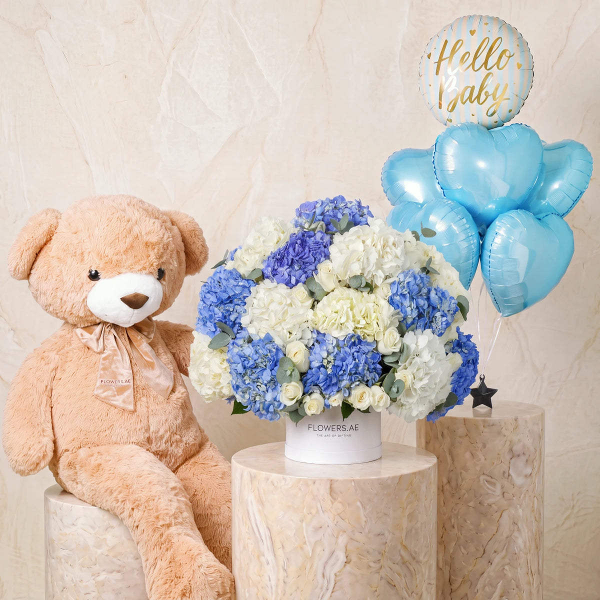 Baby Heavenly Blues Hatbox (Gift Set)