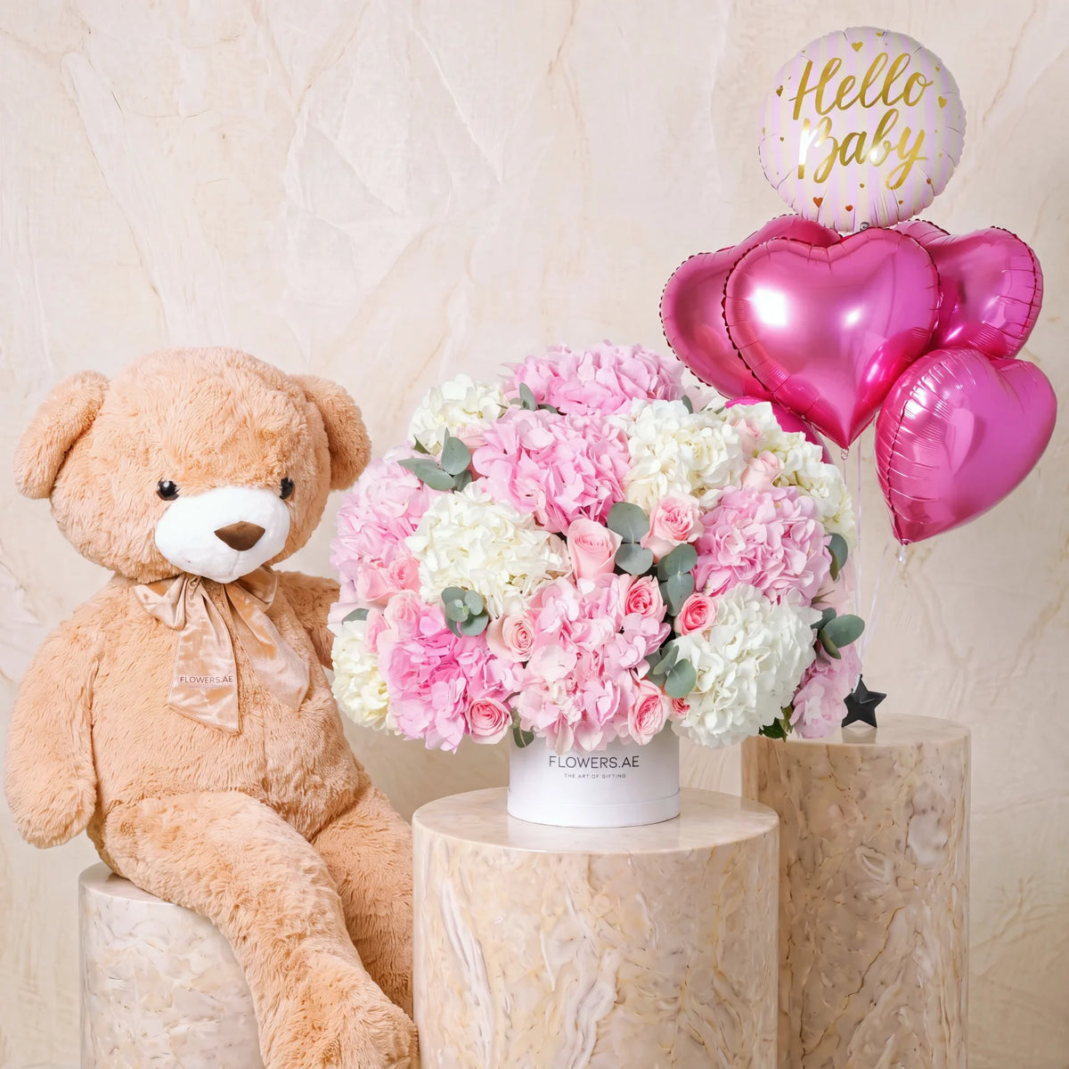Baby Heavenly Pinks Hatbox (Gift Set)