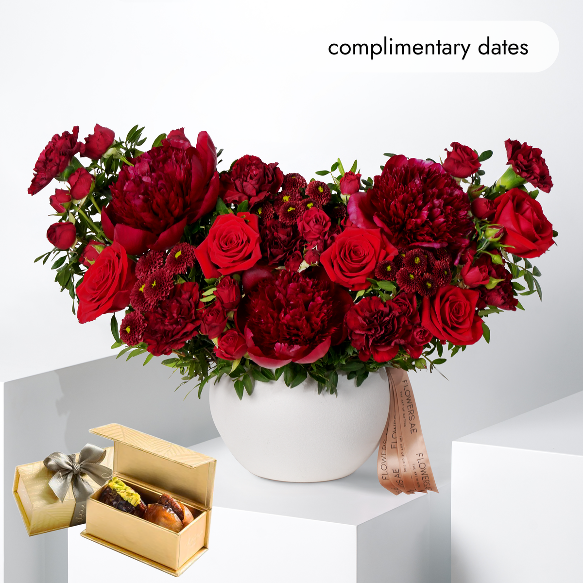 Eid Burgundy Peony Vase