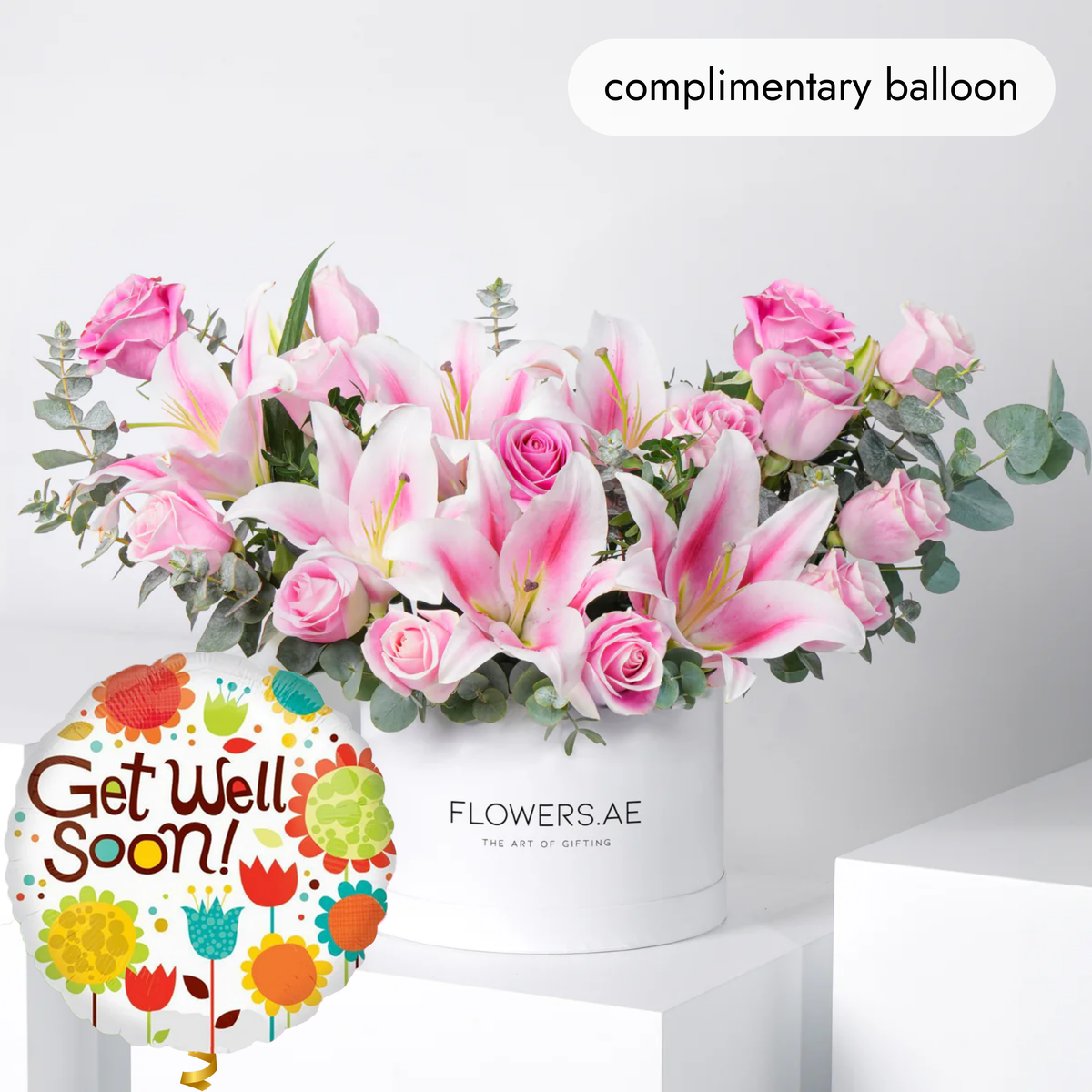 Get Well Wonderfully Pink Hatbox