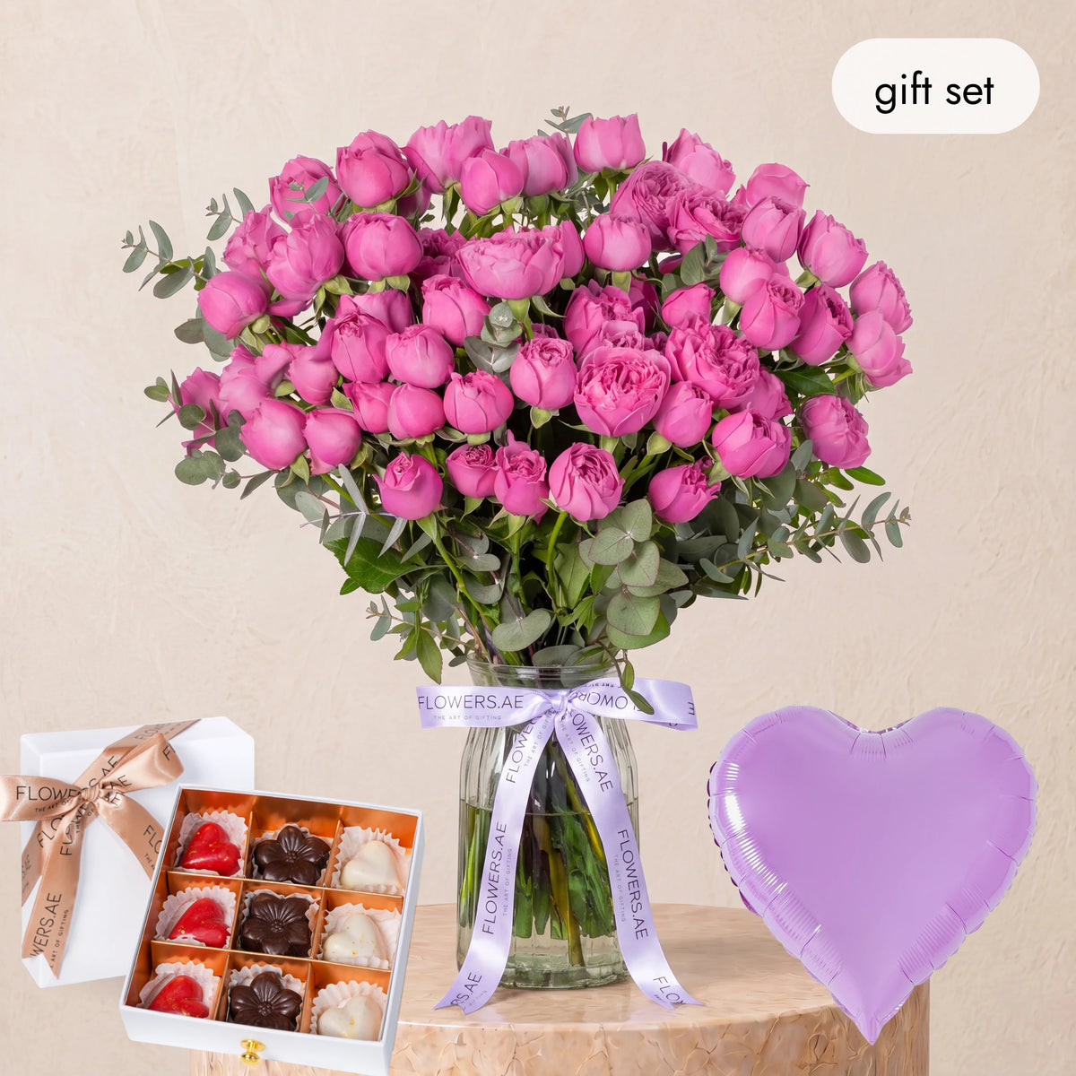 Welcome Back Misty Bubbles Glass Vase