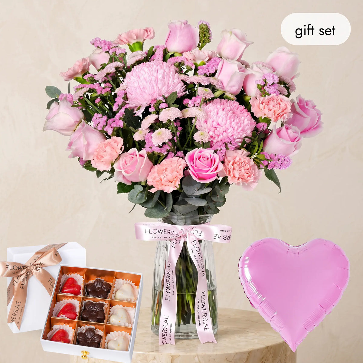 Welcome Back Pink Delight Glass Vase
