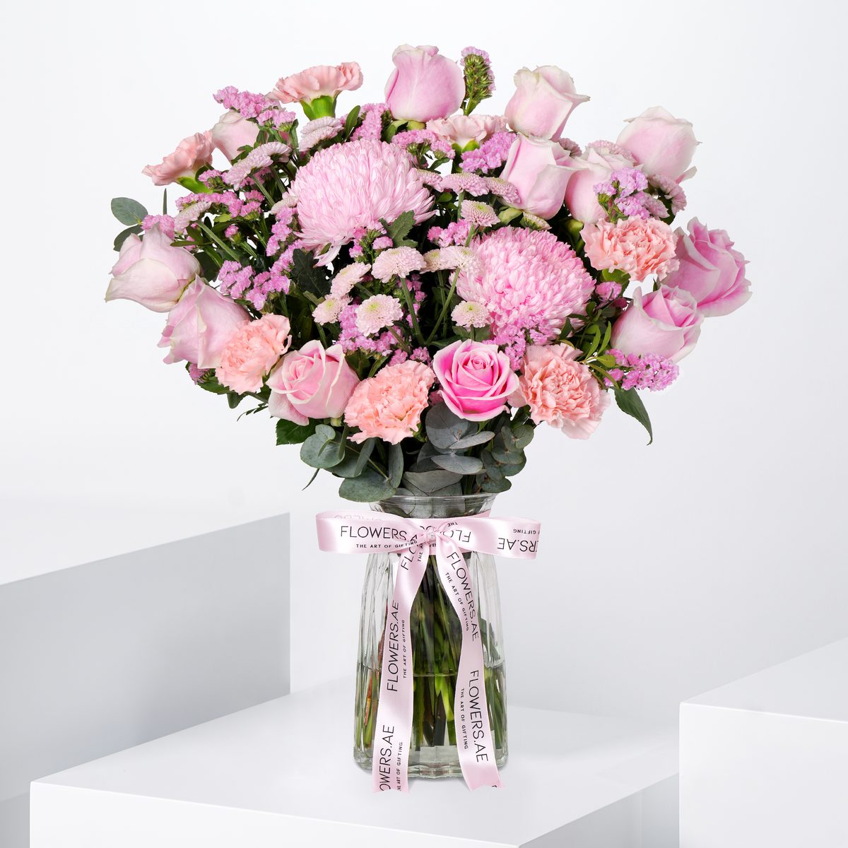 Pink Delight Glass Vase