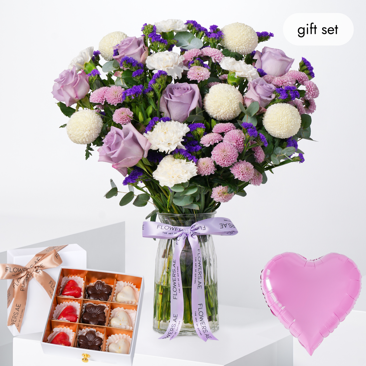 Purple Elegance Vase (Gift Set)