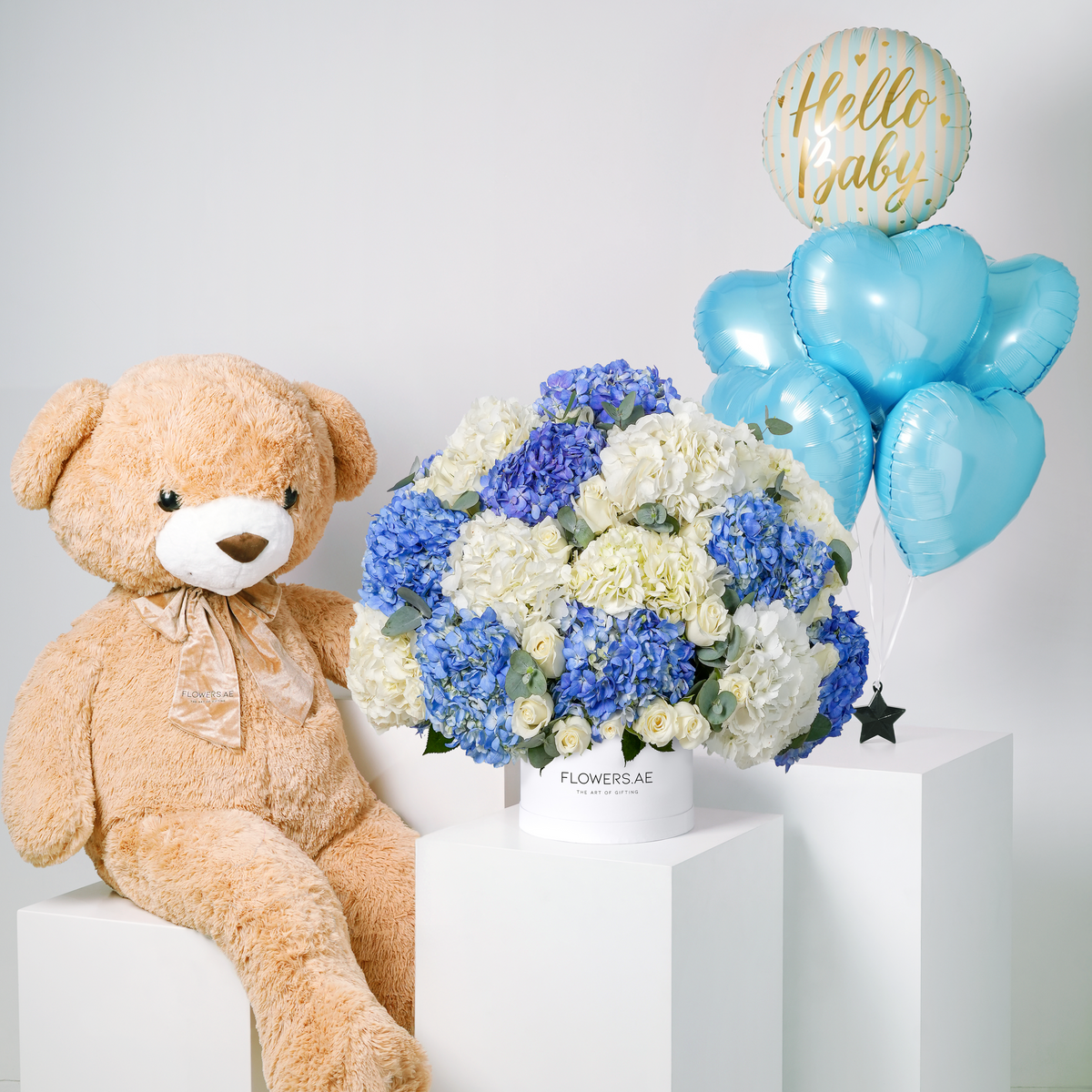 Baby Heavenly Blues Hatbox (Gift Set)