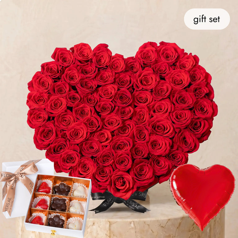 Anniversary Red Heart (Gift Set)