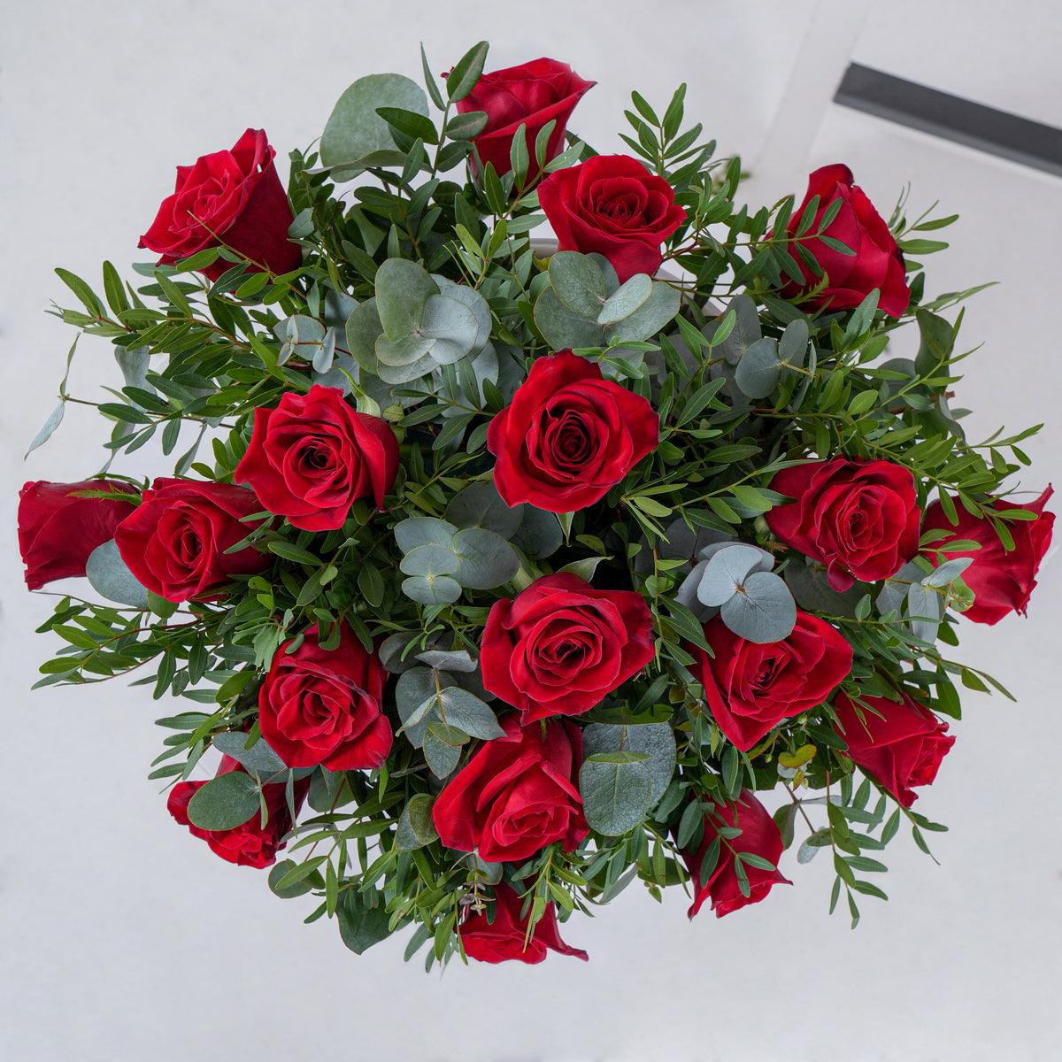 Red Roses with greens