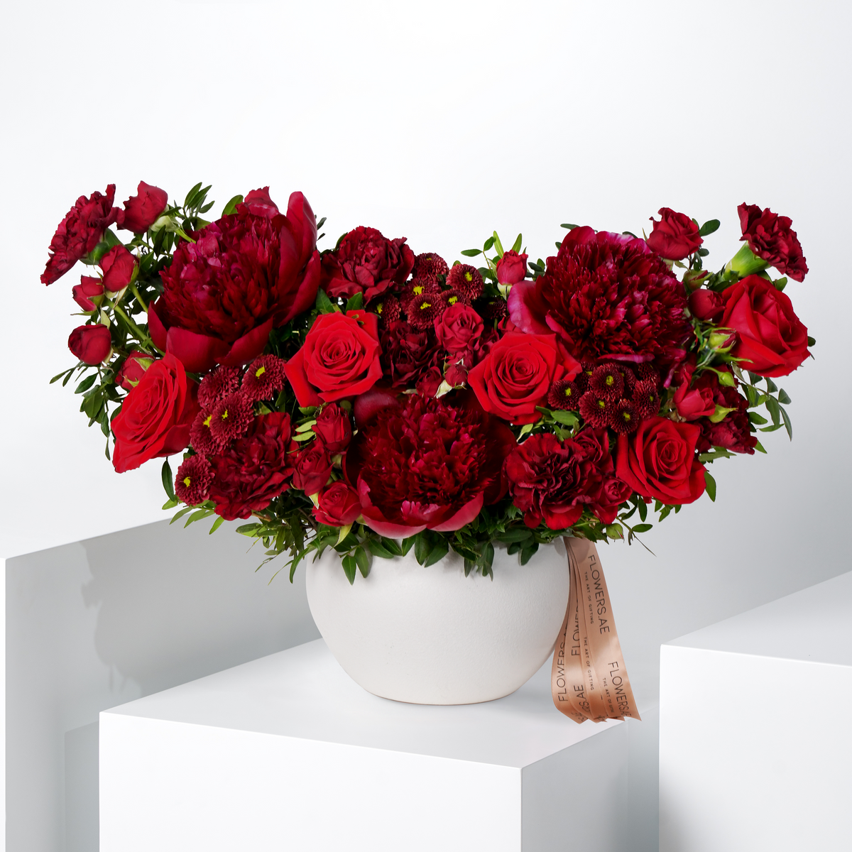 Burgundy Peony Vase