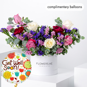Get Well Petite Lavender Floral Hatbox