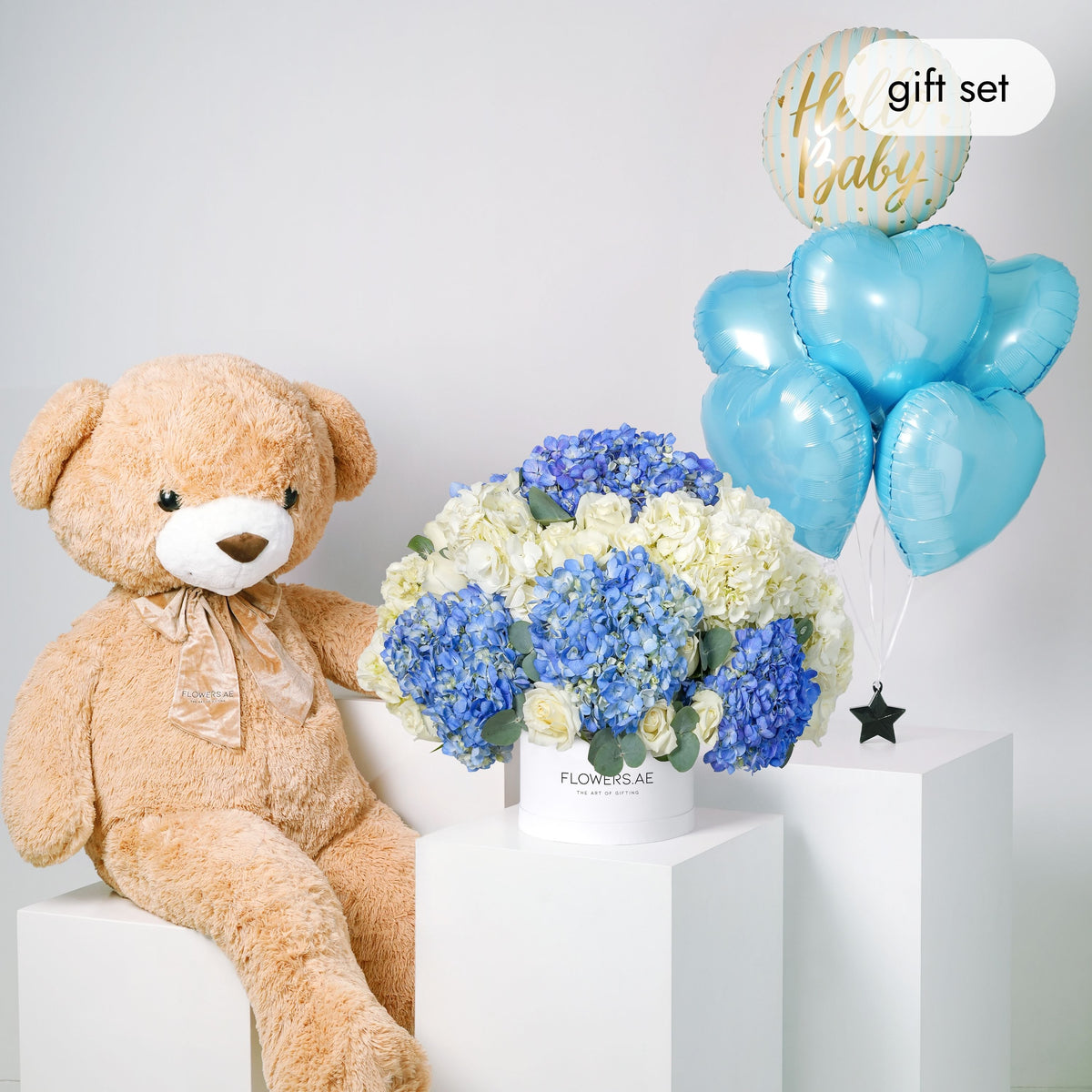 Baby Heavenly Blues Hatbox (Gift Set)