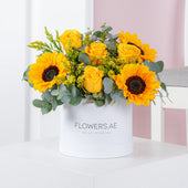 Petite Luxury Sunflower Hatbox