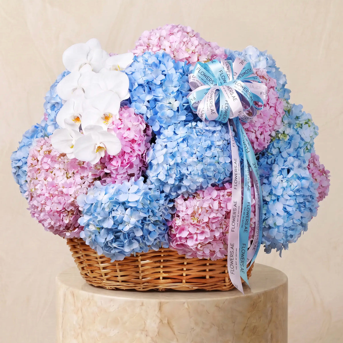 Pastel Hydrangea Basket