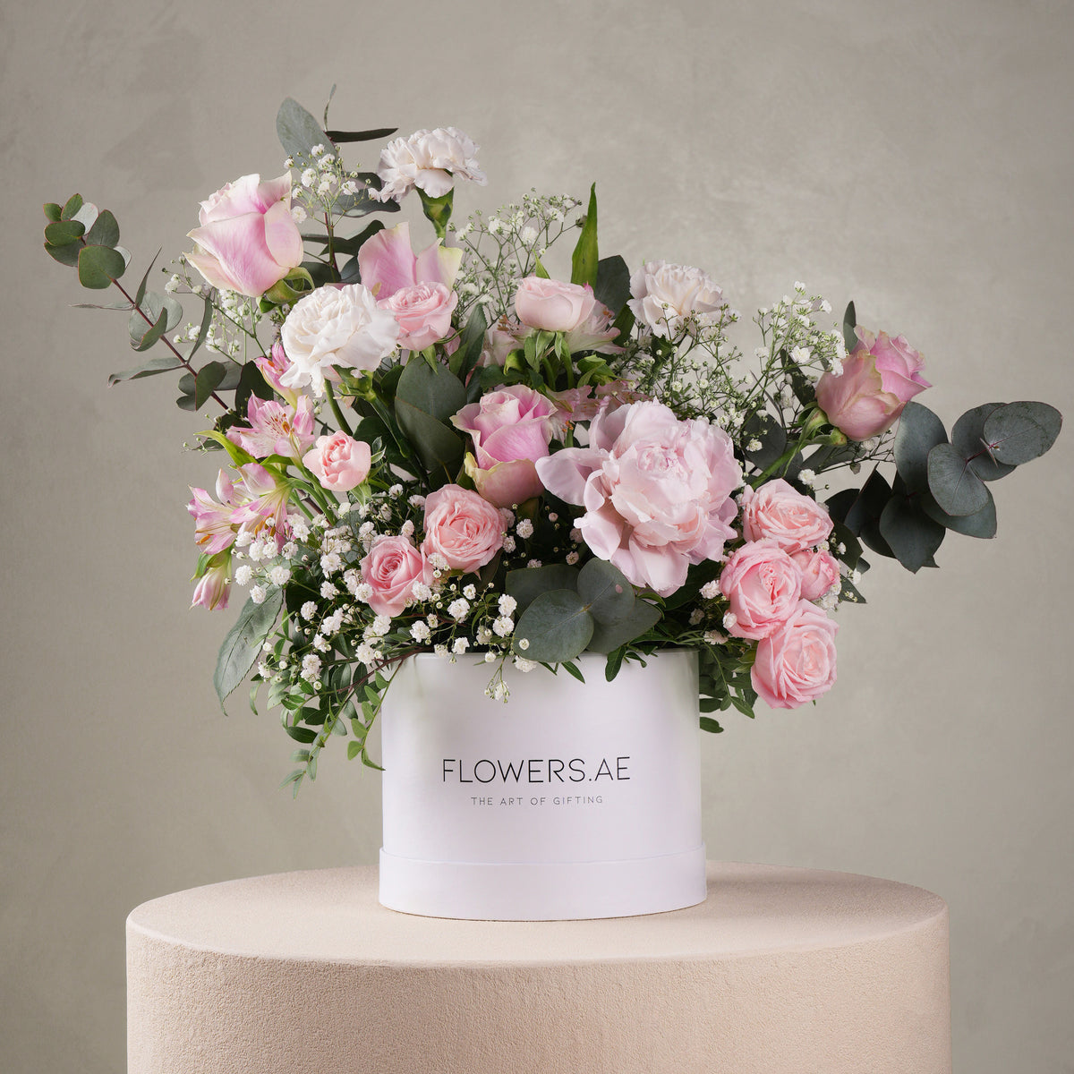 Petite Pastel Peony Hatbox