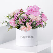 Petite Pretty Pink Peony Hatbox