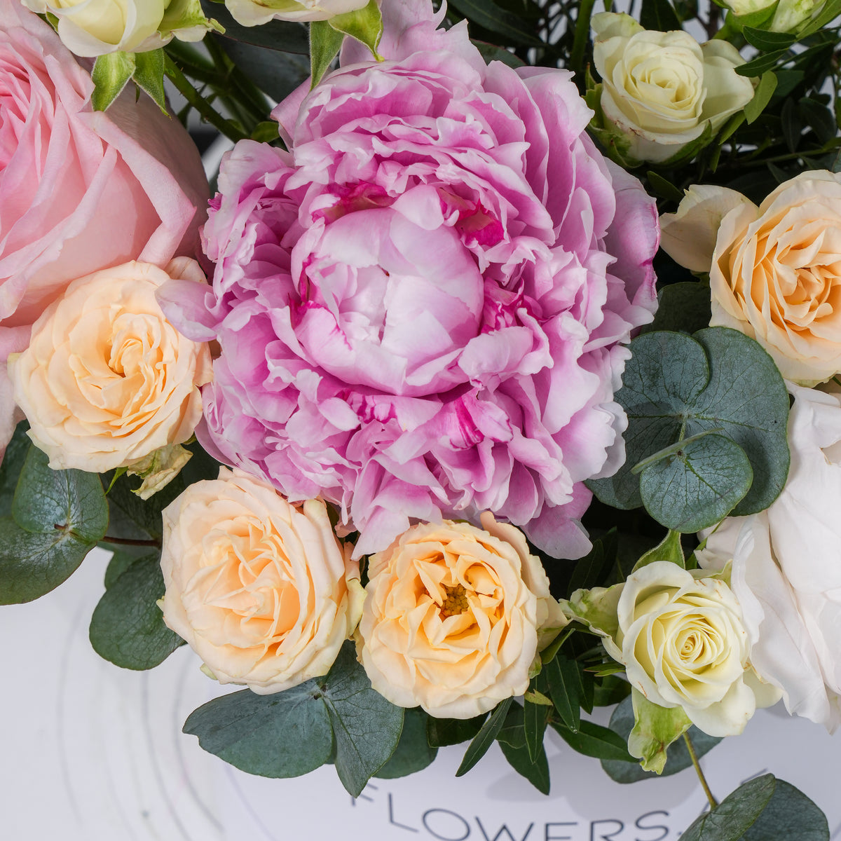 Petite Pastel Peony Hatbox