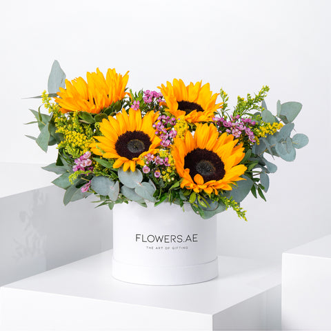Petite Sunflowers Hatbox
