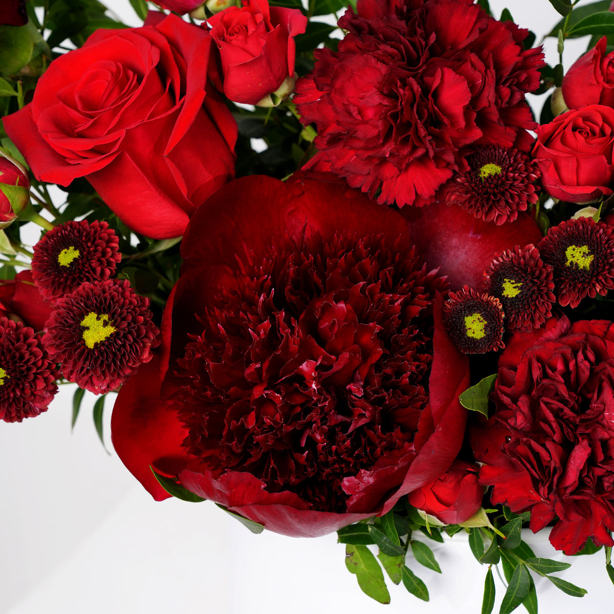 Petite Burgundy Peony Hatbox