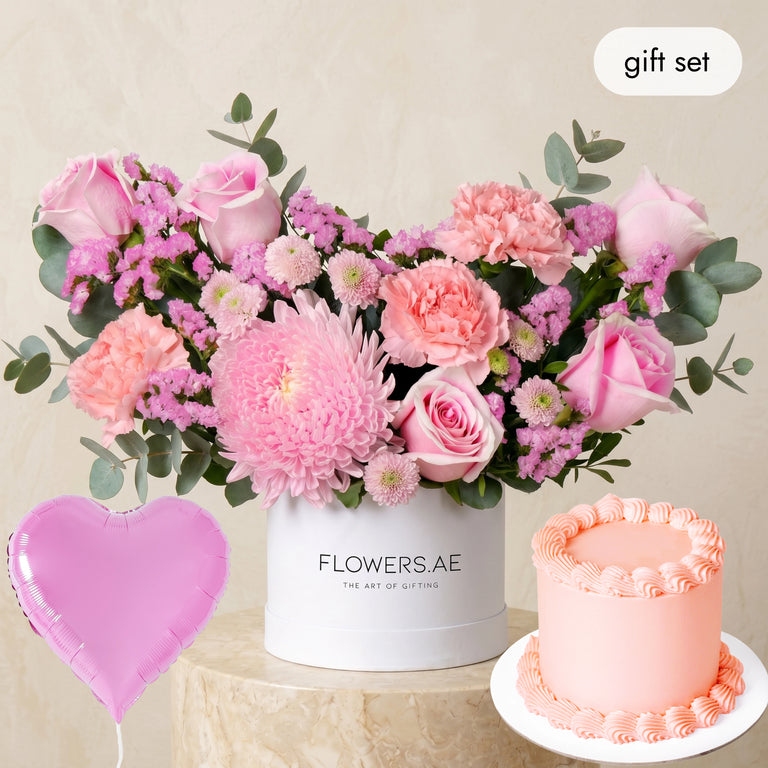 Birthday Petite Pink Delight Hatbox (Cake Gift Set)