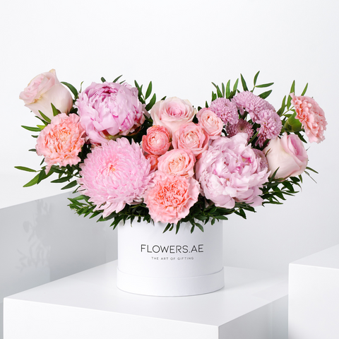 Petite Pink Peony Hatbox