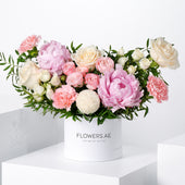 Petite Soft Peony Hatbox