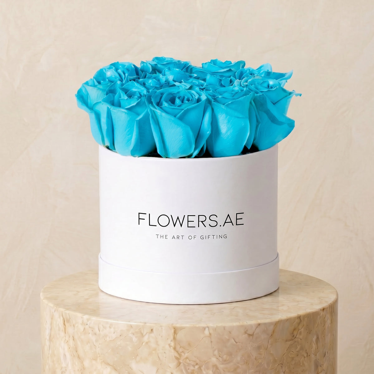 Father's Day Petite Tiffany Blue Roses Hatbox (Gift Set)