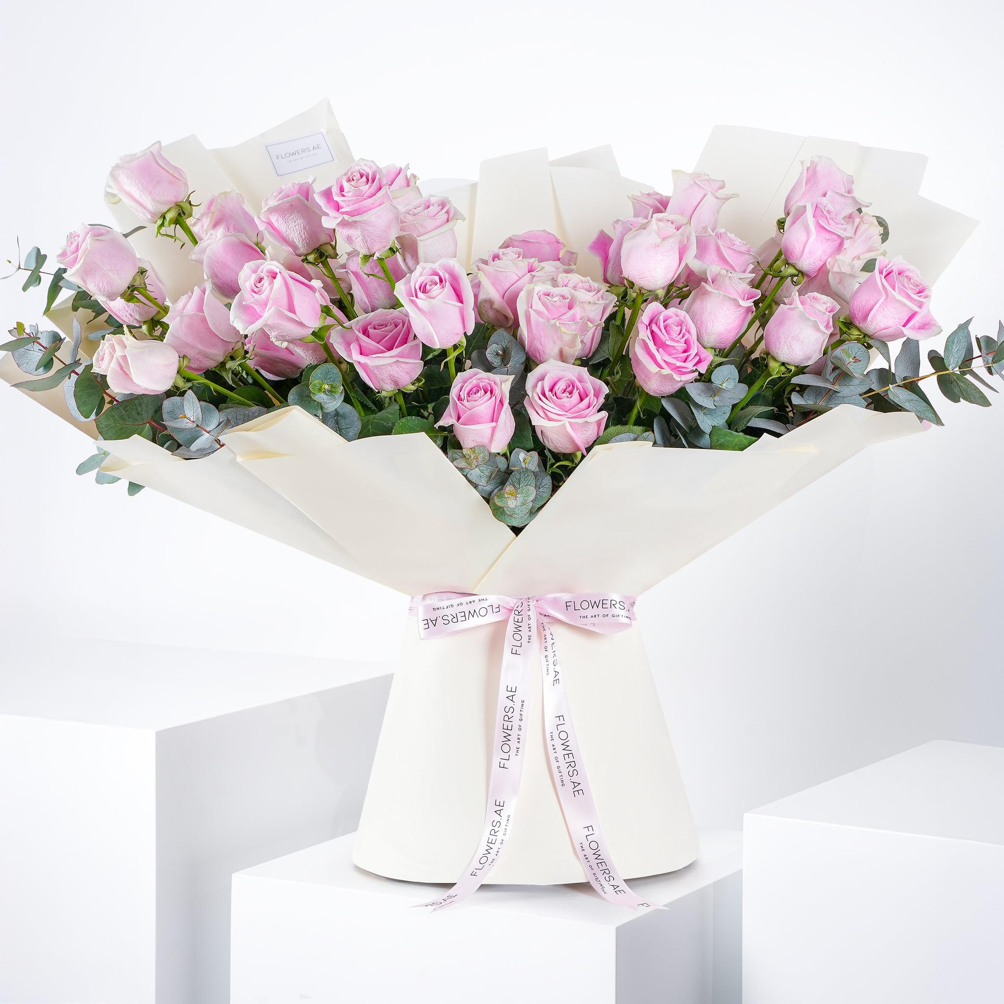 50 Roses Pink 50 Pink Roses | Free Same-Day Delivery to all Emirates - Flowers.ae