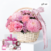 Mother's Day Pink Delight Basket (Gift Set)