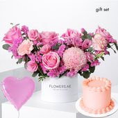 Birthday Petite Pink Delight Hatbox (Cake Gift Set)