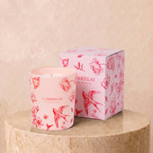 Pink Floral Candle